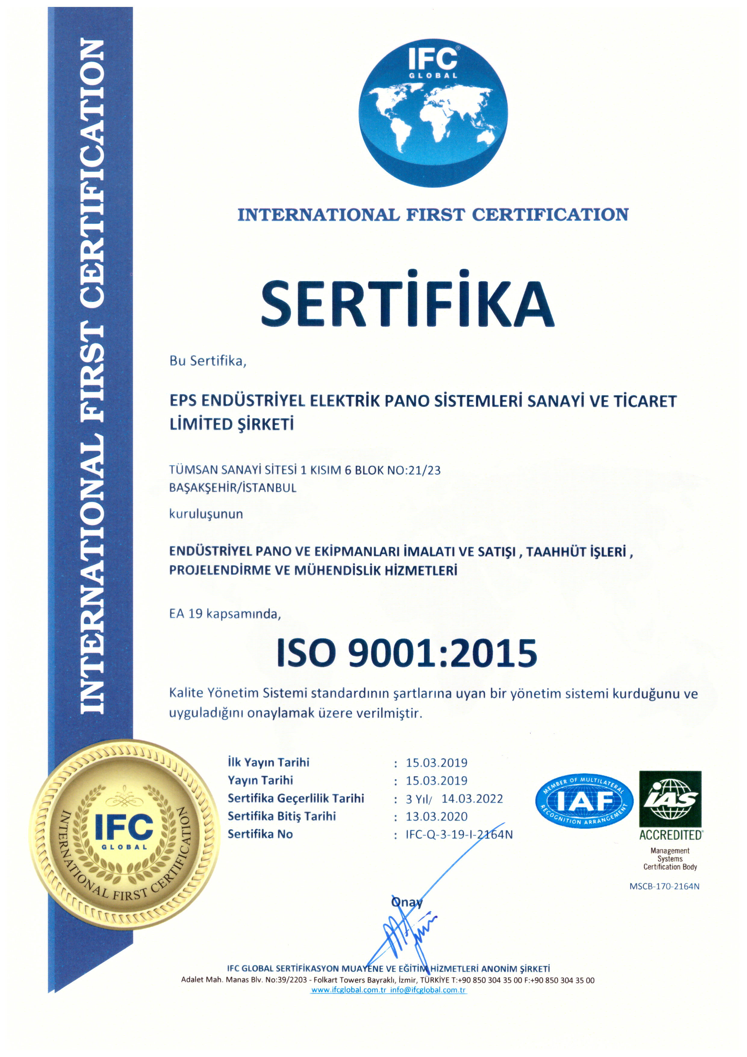 ISO 9001:2015 Türkçe